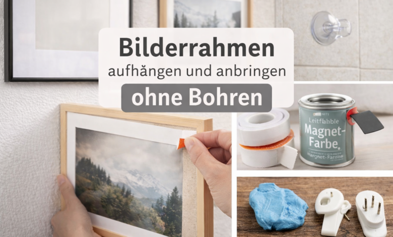 Bilder aufhängen ohne Bohren 7 Tipps