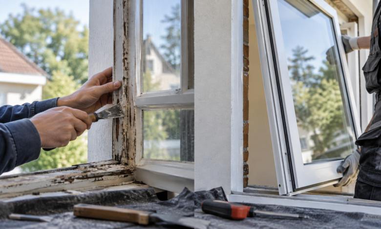 Fenster reparieren oder austauschen [Bildinhalt mit KI erstellt]