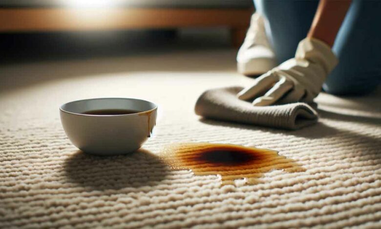 Kaffeeflecken aus Teppich bekommen - Unsere besten Tipps