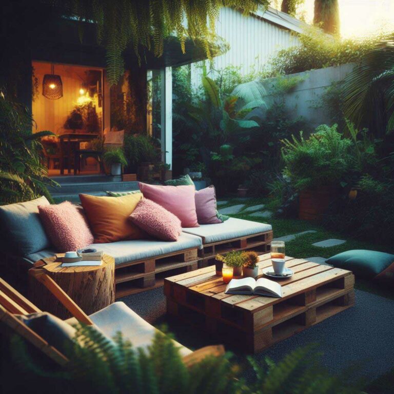 Paletten Lounge selber bauen Palettenmöbel DIY