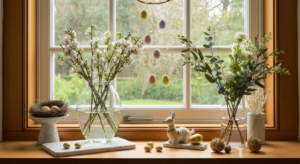 Osterdeko am Fenster & auf der Fensterbank: Top Ideen