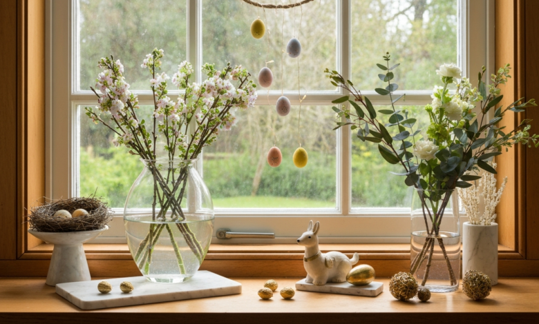 Osterdeko am Fenster & auf der Fensterbank: Top Ideen