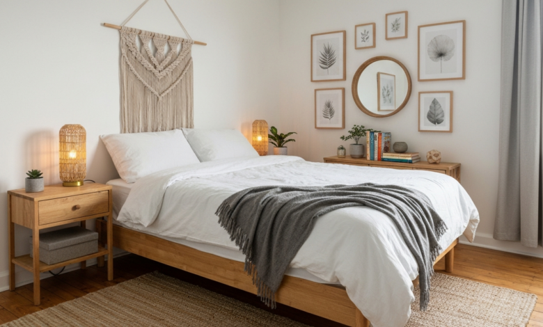 Über dem Bett dekorieren: 25 Ideen für dein Schlafzimmer