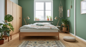 Bunte Schlafzimmer: 25 traumhafte & kreative Ideen [Bildinhalt mit KI erstellt]